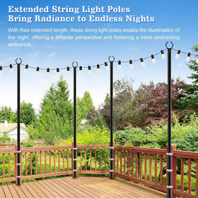 SINLEY poles elevate yard and garden decor with reliable stability.