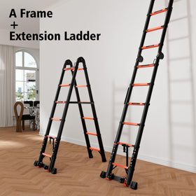 SINMEIRUN portable ladder with carrying handle simplifies transport between rooms.