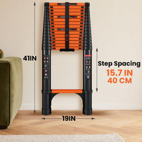 SINMEIRUN ladder collapsed for compact storage in a car trunk