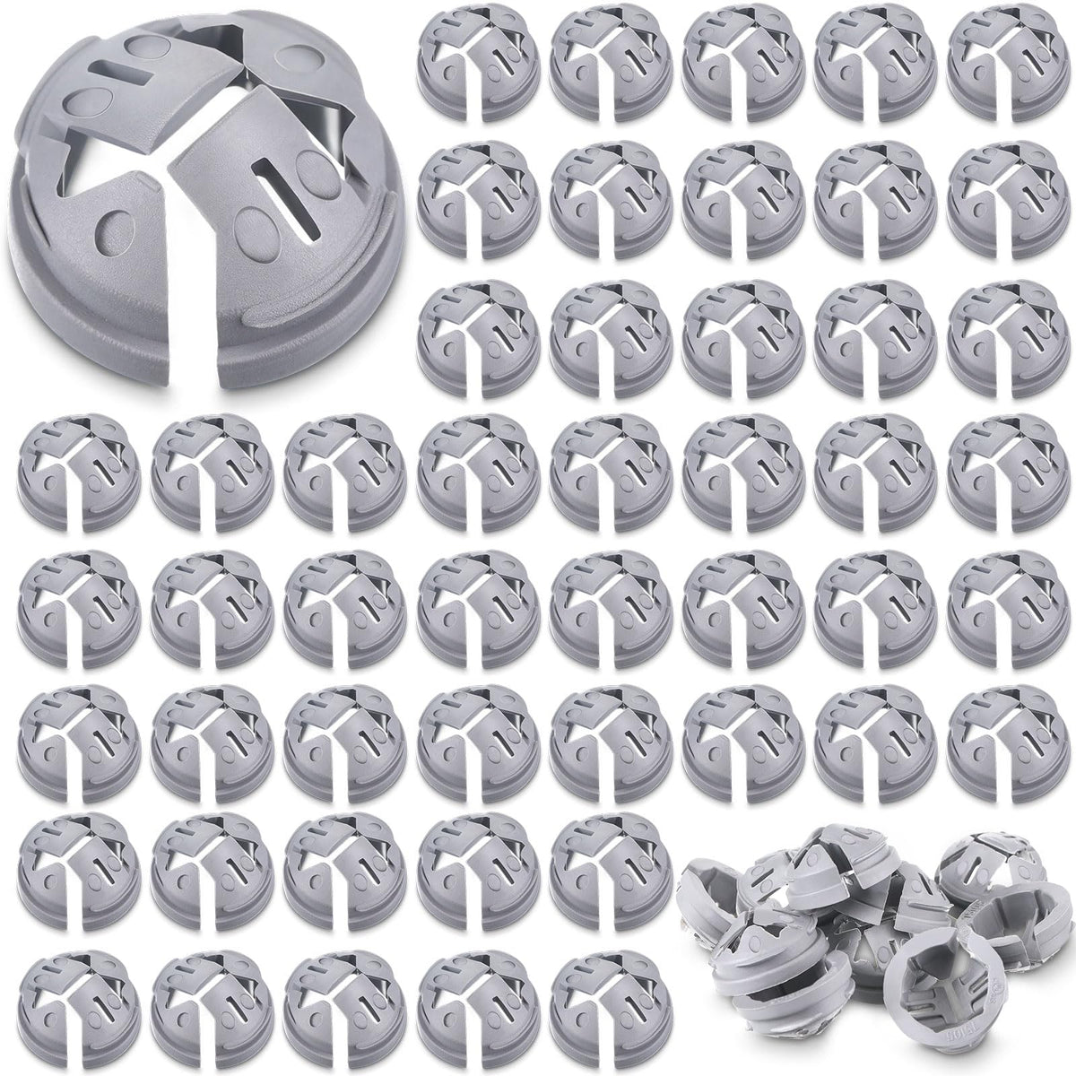 Sintuff 120-piece gray NM cable connectors protect cables in electrical boxes.