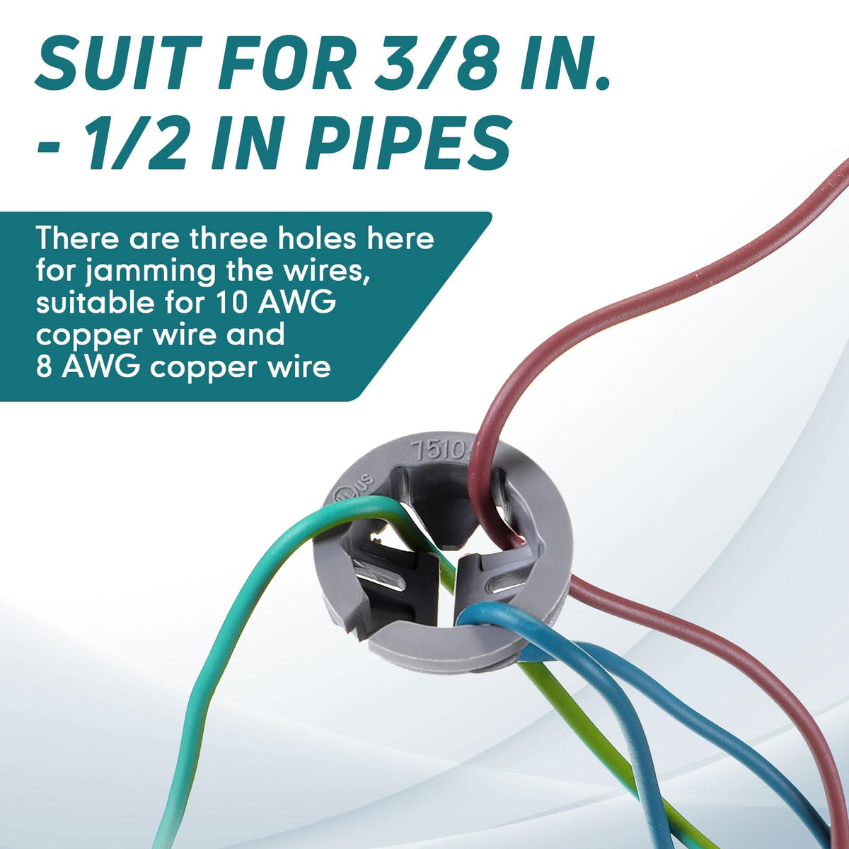 Sintuff nylon construction provides durable, corrosion- and wear-resistant wire support.