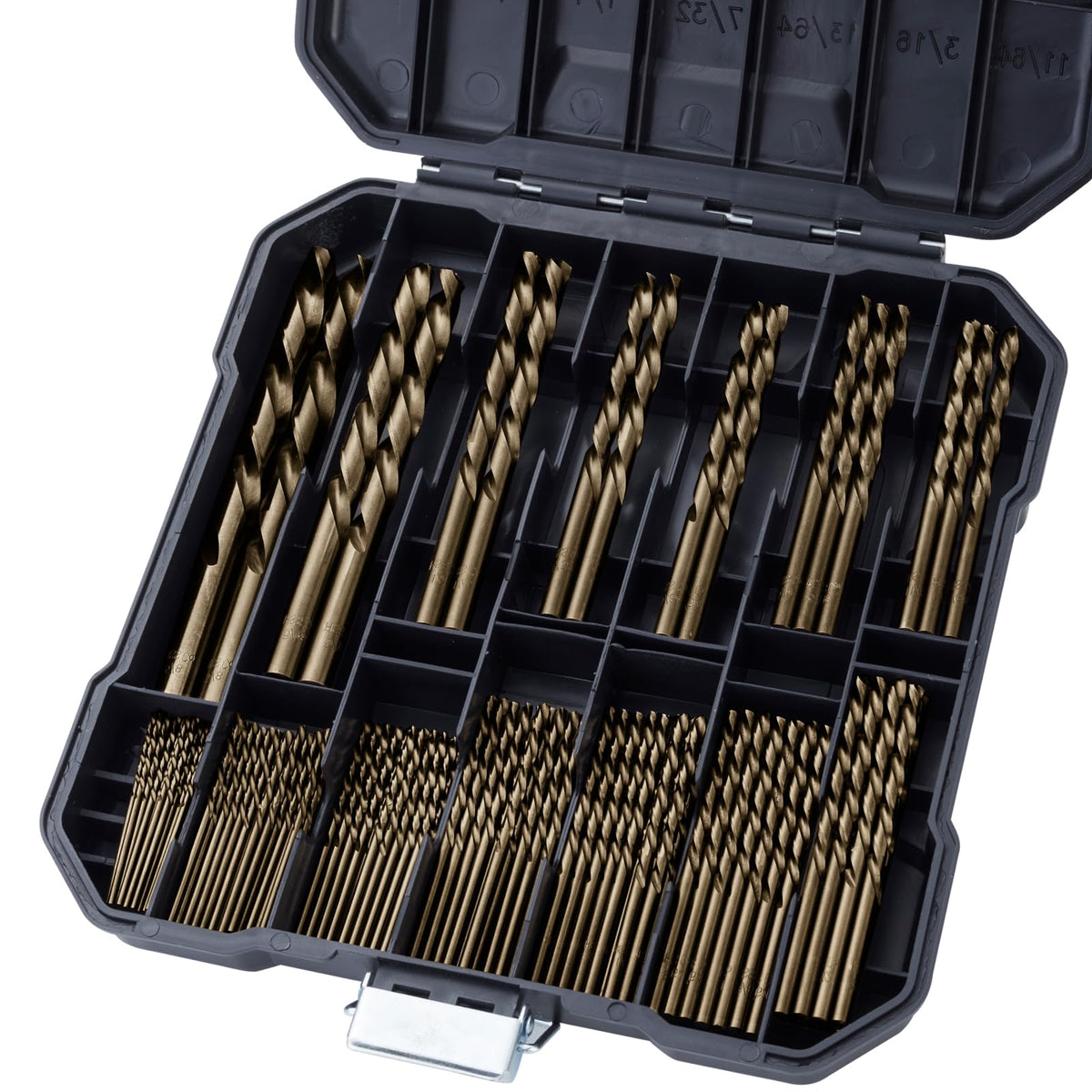 Sinyeenglon cobalt drill bits 1/16 inch set for precise, hardened metal drilling with fast cutting.
