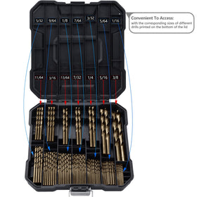 Sinyeenglon cobalt drill bits 9/64 inch stay cool with cutting fluid for smooth drilling.