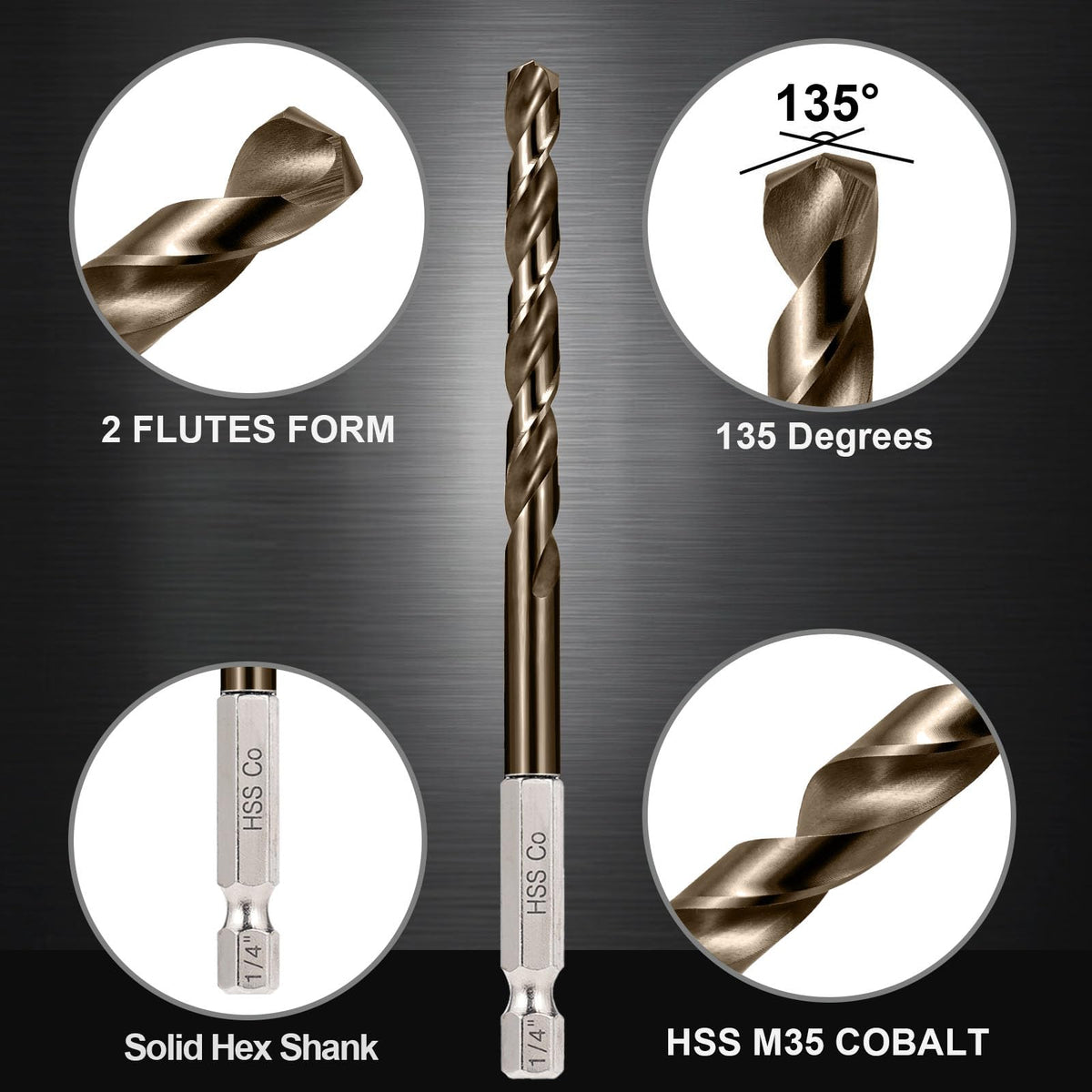Sinyeenglon size range 1/16 to 1/4 inch for versatility.