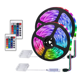 Sinzau LED strip 2m unboxing with remote control for easy setup.