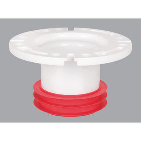 Sioux Chief push-tite cist flange PBS44AZ shows easy installation and reliable DWV seal.