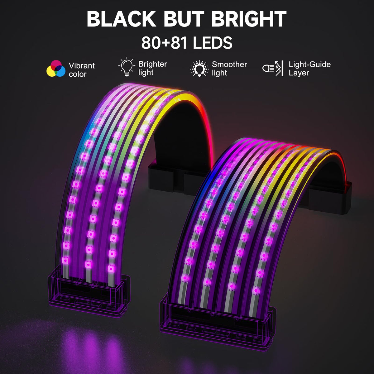 Sirlyr cable combs in three sizes help tidy and route sleeved PSU cables.