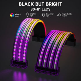 Sirlyr cable combs in three sizes help tidy and route sleeved PSU cables.