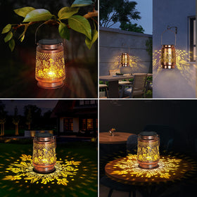 Auto On/Off solar panel provides hands-free lighting after dusk.