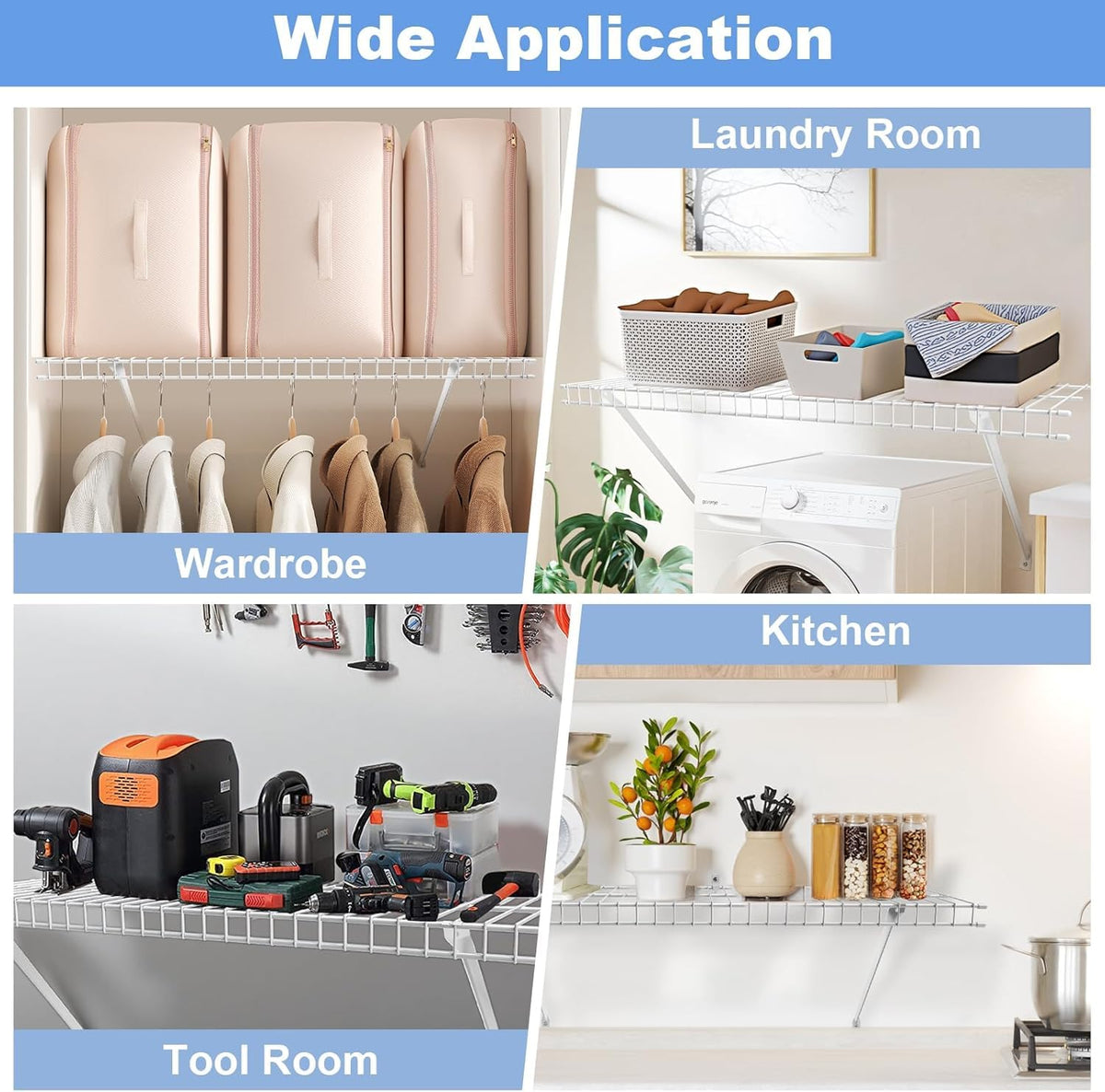 Sissinda includes 6 shelf clips and 2 end brackets for installation.