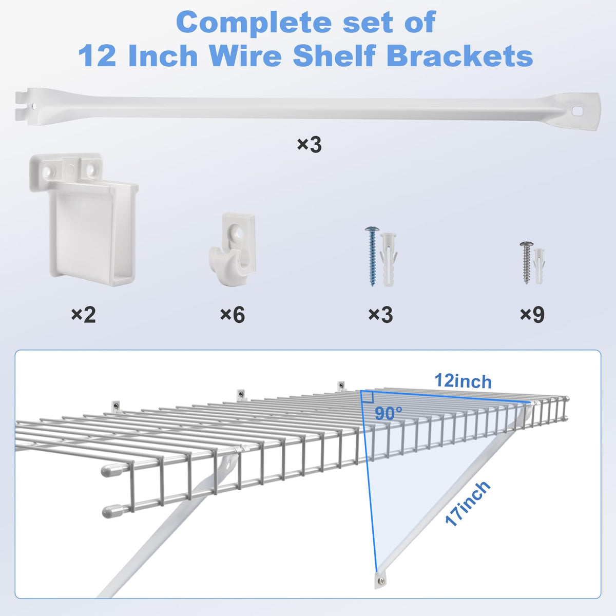 Sissinda end brackets and shelf clips ensure secure, ready-to-use support.
