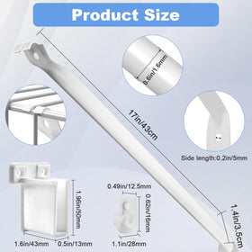Sissinda end brackets for wire shelves stabilize shelf ends