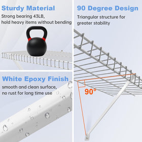 Sissinda epoxy-coated steel brackets deliver long-lasting strength for organized spaces.