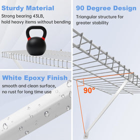 Sissinda epoxy-coated steel brackets offer durable, rust-resistant construction