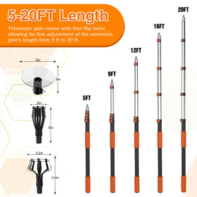 SISUPASSIE bulb changer shows simple attachment and use from the ground