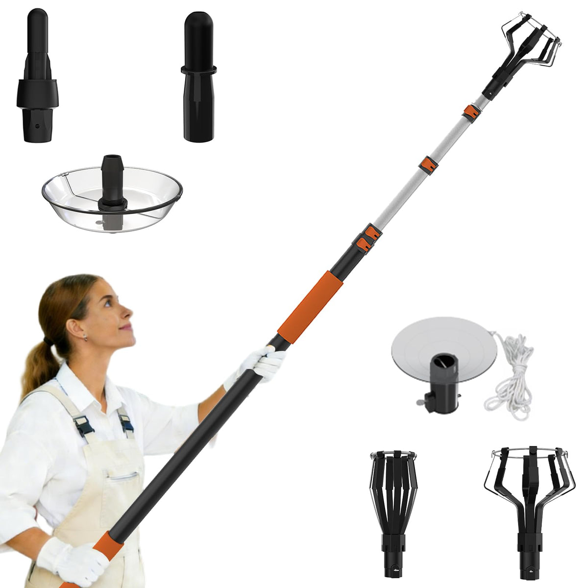 SISUPASSIE lightbulb changer with 26ft reach enables safe ceiling bulb changes from the floor
