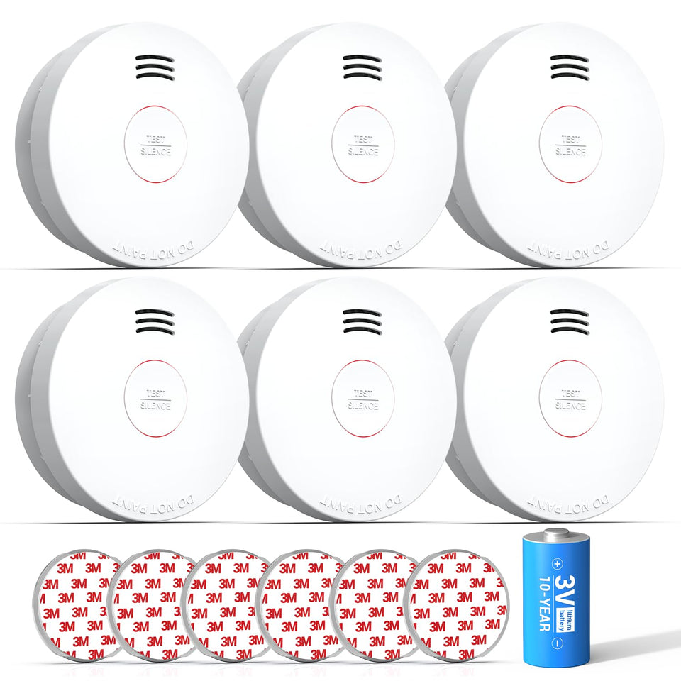 SITERWELL smoke detector front view for seamless ceiling install and early smoke detection