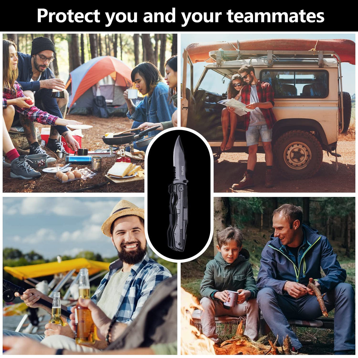 SIUPRO multitool in use during camping shows portability and readiness
