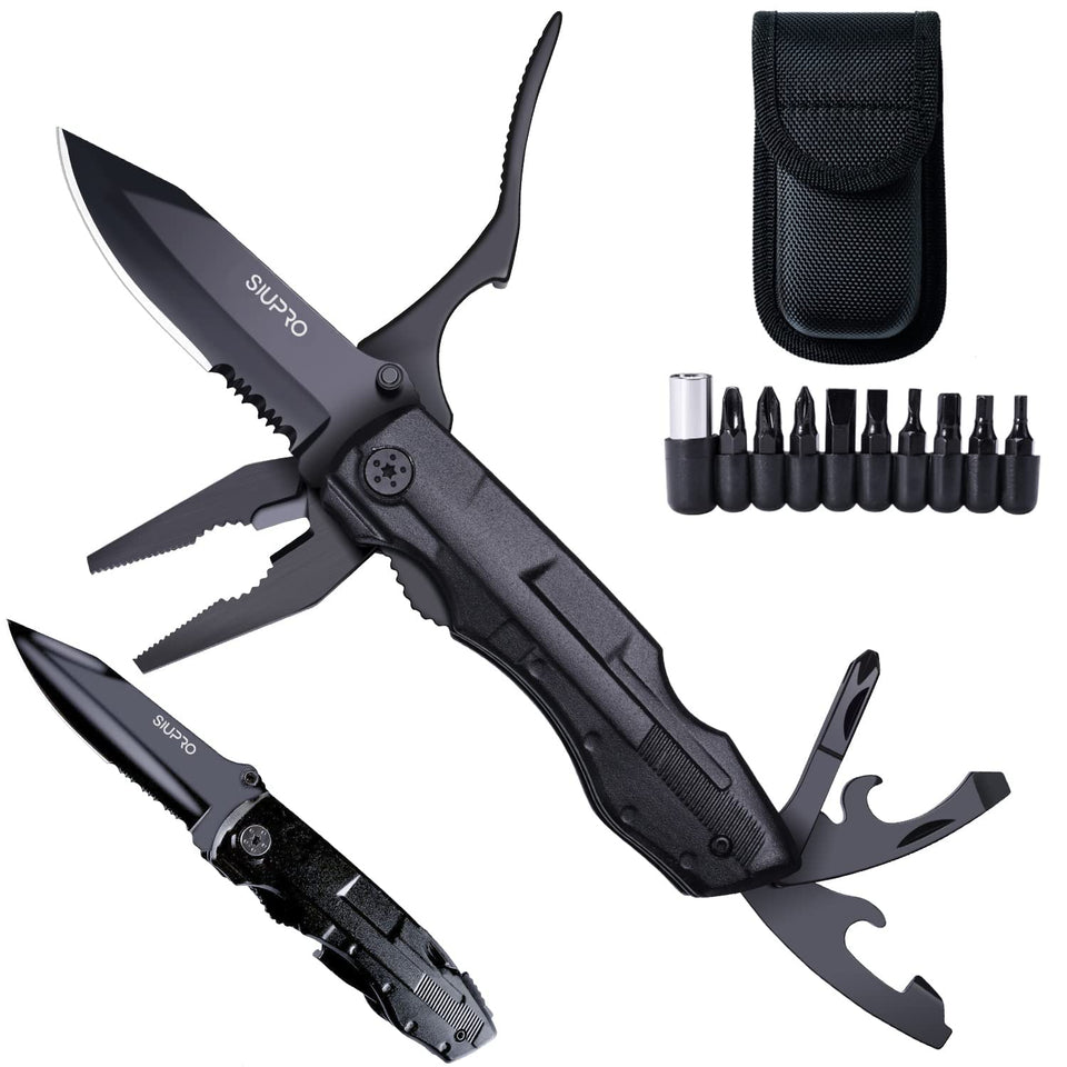 SIUPRO multitool pocket knife with folding blade for versatile outdoor tasks