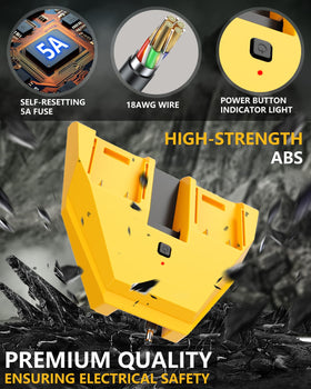 Sivsis Starlink Mini DeWalt adapter with low voltage protection for safe operation