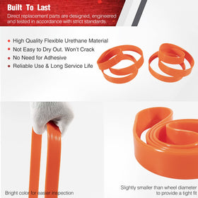 Jet and Powermatic compatible Sixcow tire supports versatile workshop use.