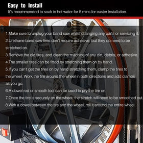 Easy installation: remove old tire and snap on Sixcow tire.