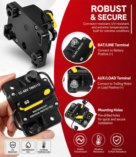Sixcow MKR-27 push-to-trip button for easy manual reset.