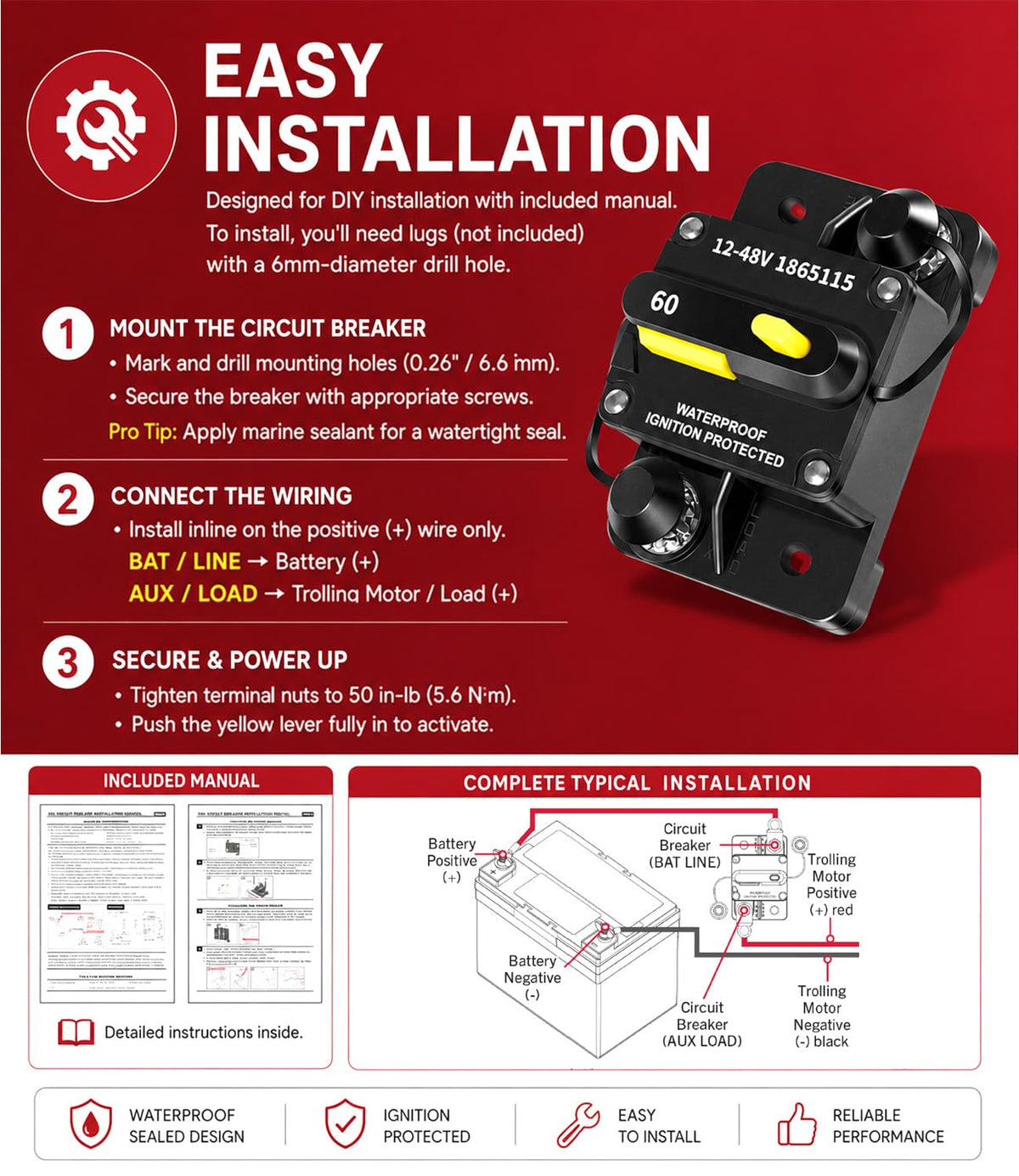 Sixcow MKR-27 wiring view illustrates DIY-friendly installation.