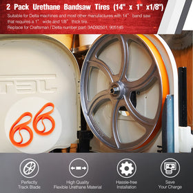 Sixcow urethane tire demonstrates Delta compatibility for smooth operation.