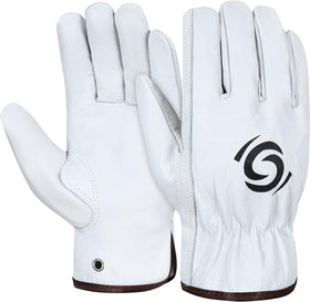 SIXPO Leather Work Gloves pack of 12 in view, ready for versatile use