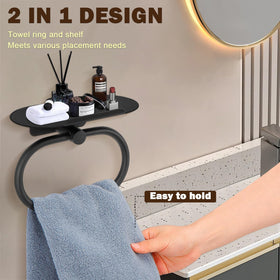 Siyzda wall-mount with towel hanging demonstrates quick reach and drying
