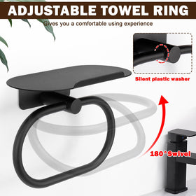 Siyzda 2-in-1 design supports towel hanging and shelf storage