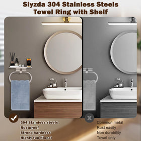Siyzda heavy-duty bath accessory in brushed nickel finish.