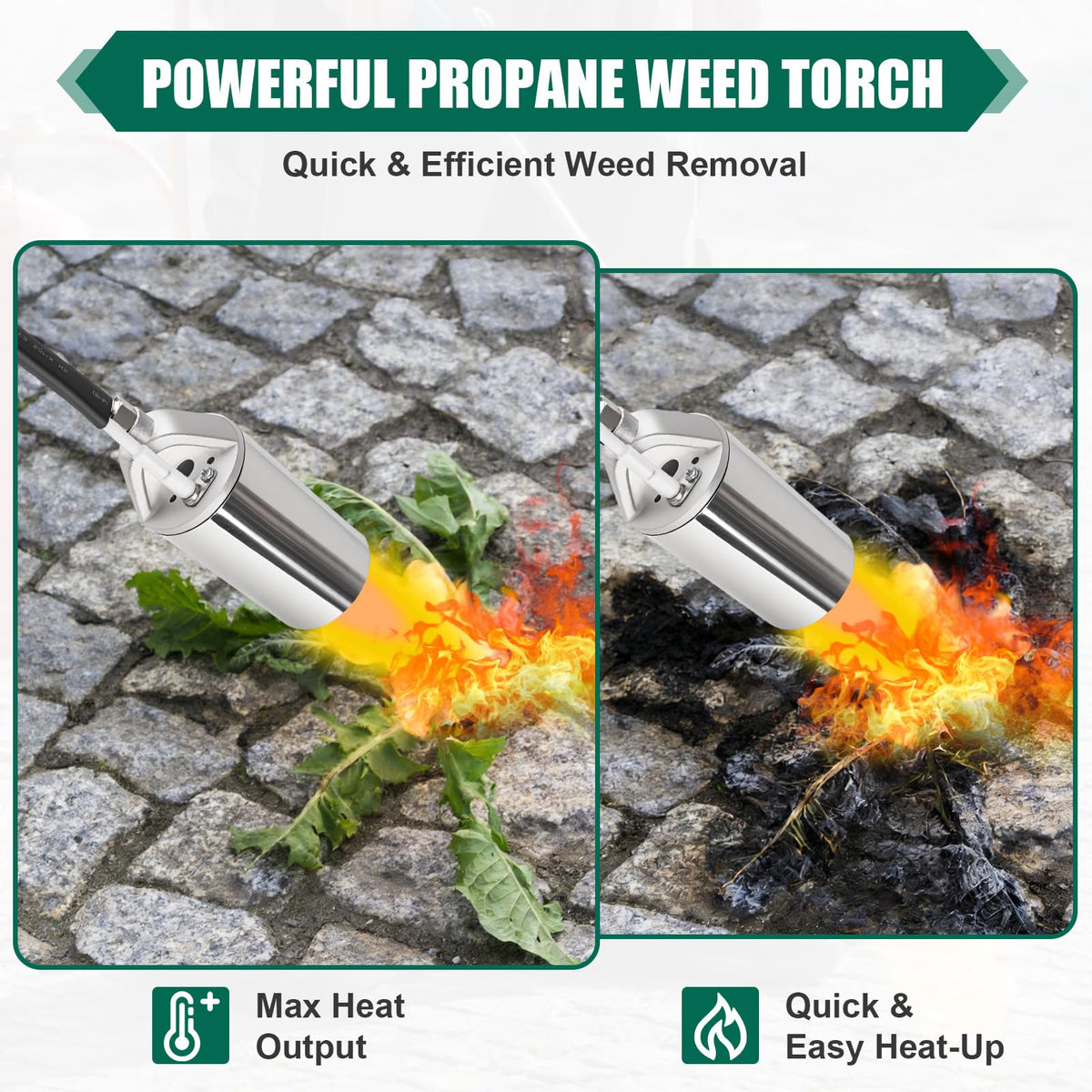 Siziviki propane torch helping with campfire ignition and quick setup.