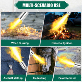 Siziviki propane torch supports 1 lb cylinders and 5-20 lb tanks for flexibility.