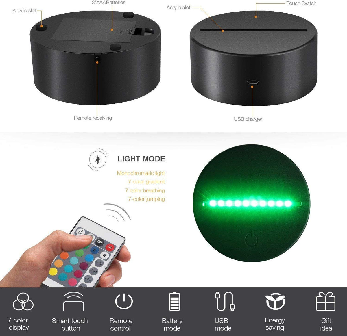 SJIAHEE 3D Star Wars lamp as a cozy night light.