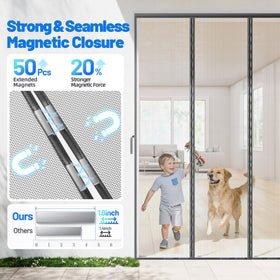 Sjuznng easy-no-drill install with Velcro stays secure on any doorway.