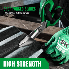 SK 10-Inch Heavy Duty Scissors serrated edge in action for stable grip.