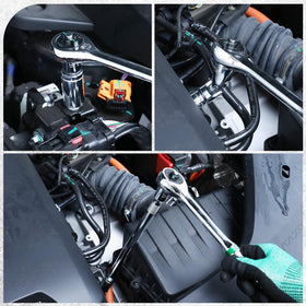 SK 20-piece adapter 1/4F x 3/8M for cross-size compatibility.