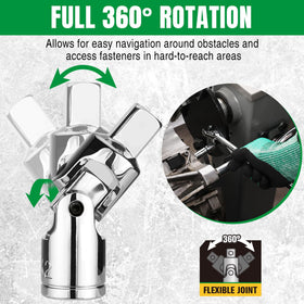 SK 20-piece universal joint 3/8 drive for hard-to-reach fasteners.