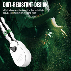 Directional switch on SK ratchet for one-handed tightening or loosening.