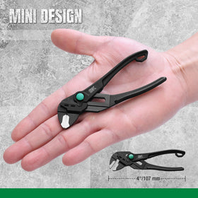 SK 4-Inch Pliers Wrench features 15-position adjustment for versatility.