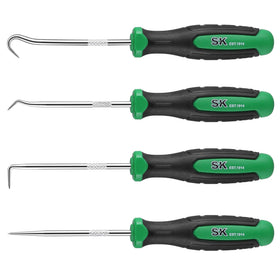 SK 4 Piece Hook and Pick Set straight pick for precise probing in tight spaces.