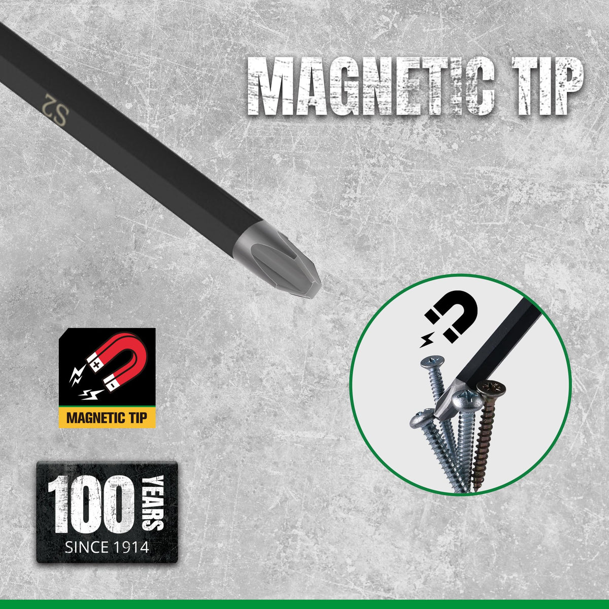 Size markings on handles help quick identification during demanding tasks.