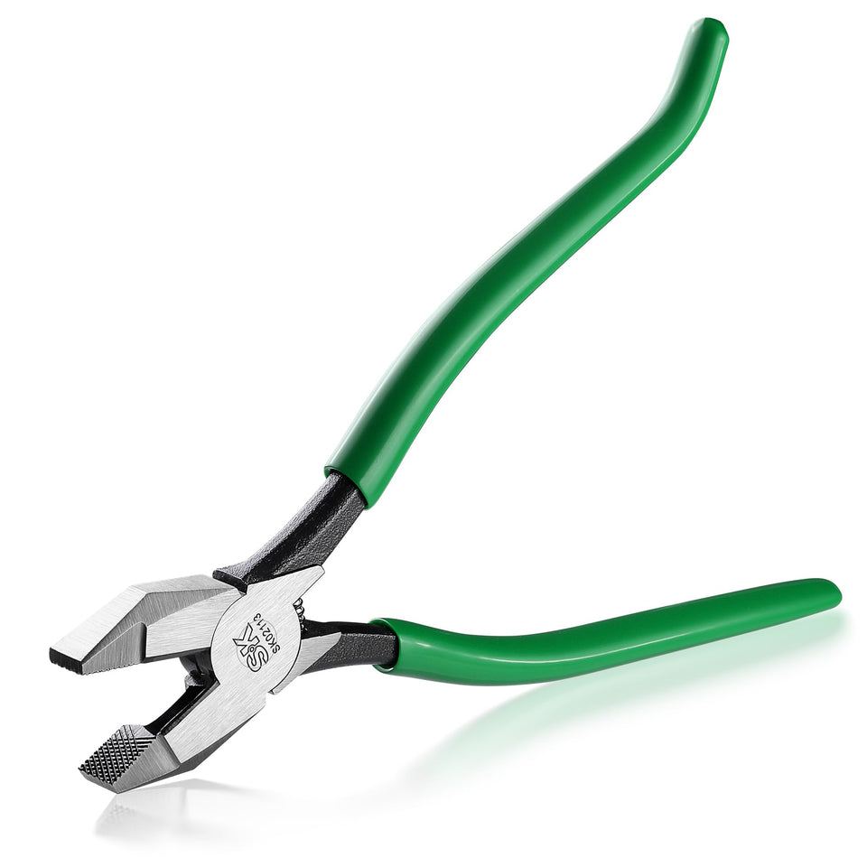 SK 9-inch ironworker's pliers full view showing rugged build for heavy tasks.