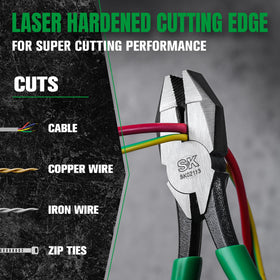 SK 9-inch ironworker's pliers hot-rivet connection stays solid.
