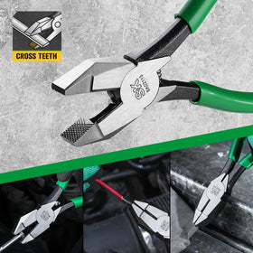 SK 9-inch ironworker's pliers lacquer-finish resists wear.