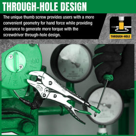SK curved jaw 9.5-inch pliers maximize reach for heavier tasks