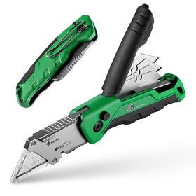 SK folding utility knife in folded form, ideal for compact carry.