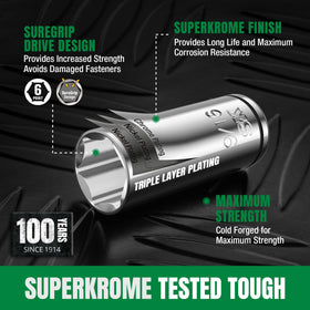 SAE sockets 5/32–9/16 in included for common imperial fasteners.